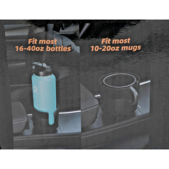 Universal Car Cup Holder Expander with Extendable Base – Fits Bottles & Mugs 16– - Picture 1 of 3